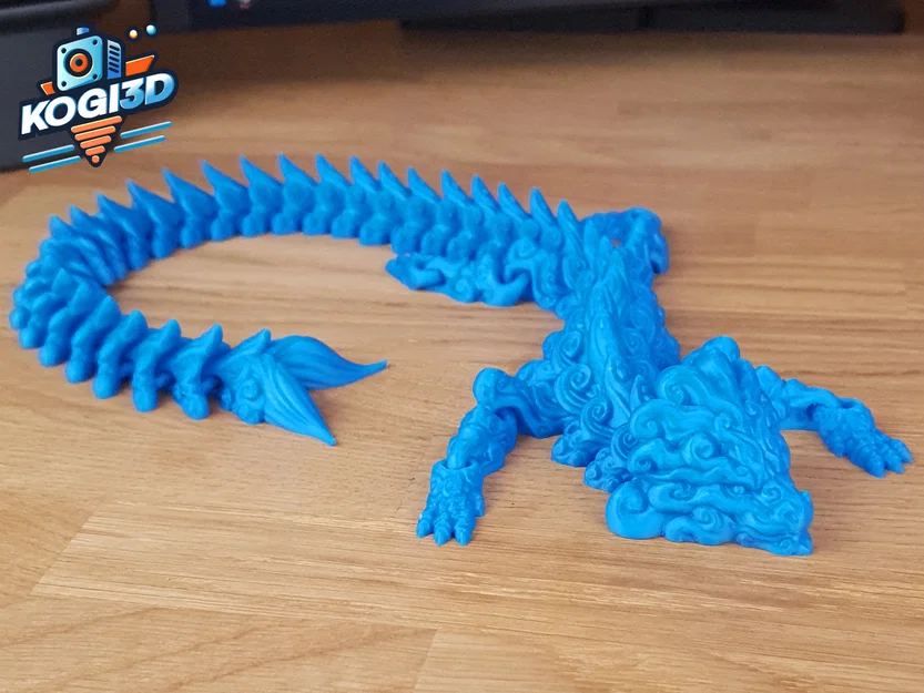 Rồng Nước Flexi Khớp Nối Print-in-Place (Articulated Flexi Water Dragon) - Image 11