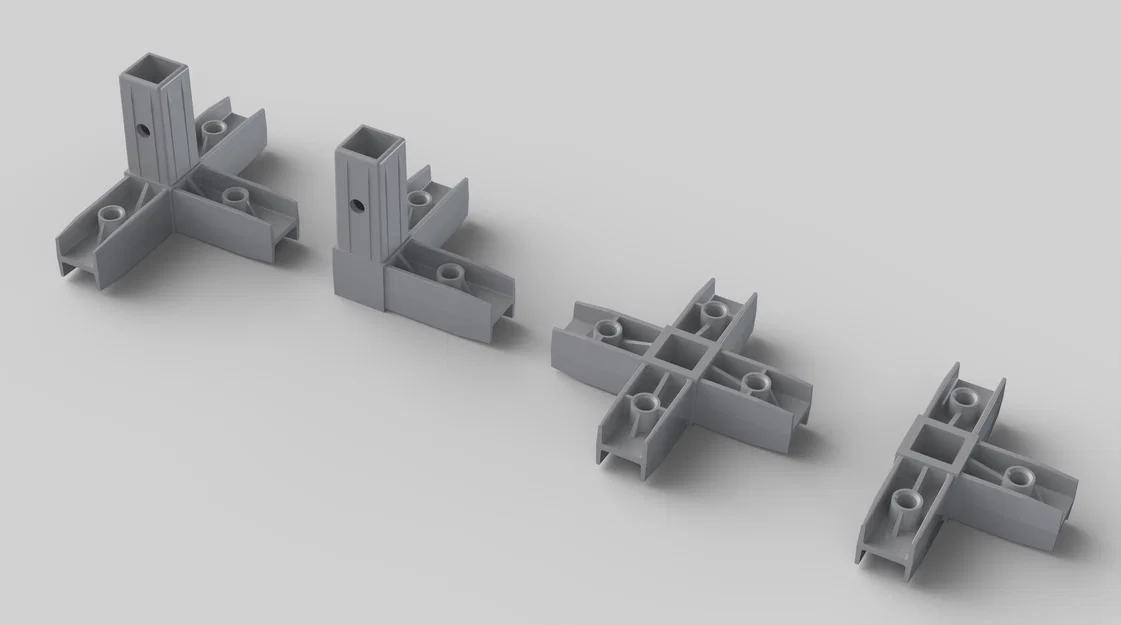 Bộ khớp nối modular cho thép hộp vuông 25mm – Pack công nghiệp 8 món - Image 1