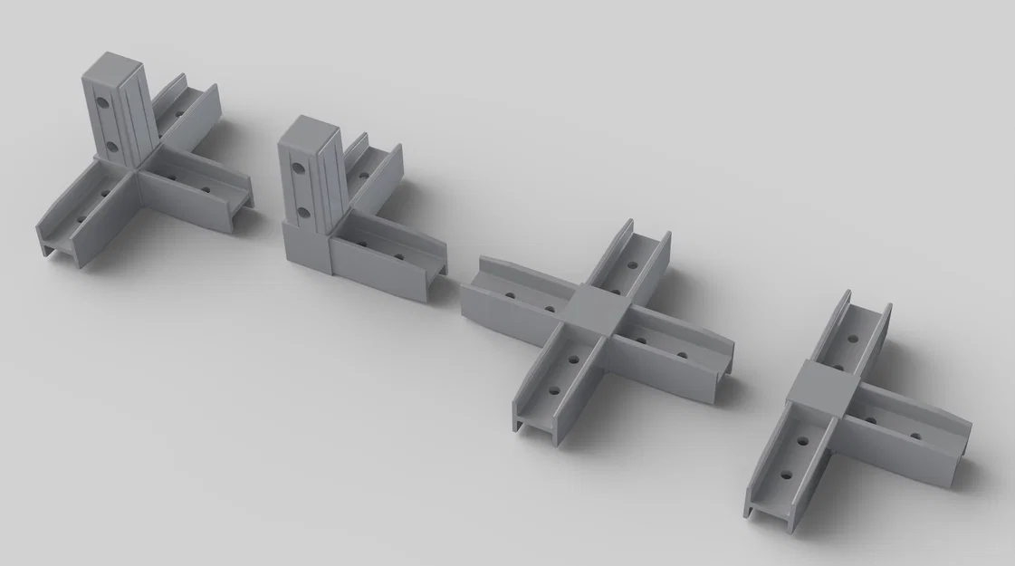 Bộ khớp nối modular cho thép hộp vuông 25mm – Pack công nghiệp 8 món - Image 2