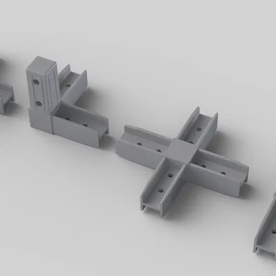 Bộ khớp nối modular cho thép hộp vuông 25mm – Pack công nghiệp 8 món