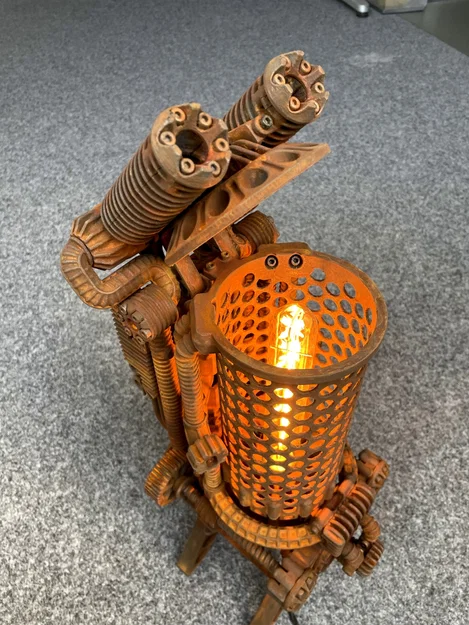 Đèn bàn Steampunk hoạt động đầy đủ (Fully functional desk lamp) - Image 2