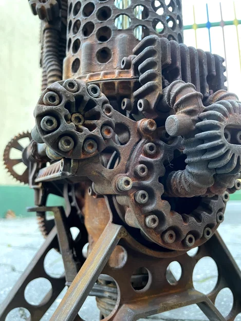 Đèn bàn Steampunk hoạt động đầy đủ (Fully functional desk lamp) - Image 10