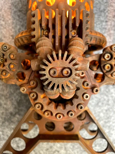 Đèn bàn Steampunk hoạt động đầy đủ (Fully functional desk lamp) - Image 11