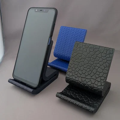 Giá đỡ điện thoại in 3D với 3 kiểu họa tiết vân bề mặt độc đáo
