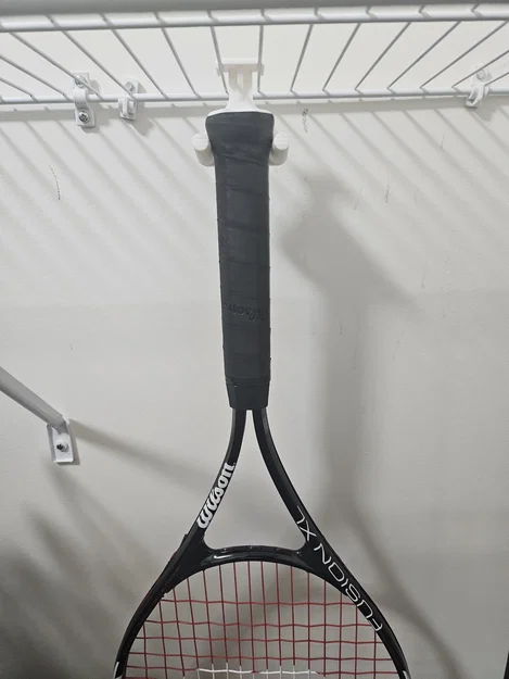 Móc treo vợt tennis cho kệ lưới sắt (Wire Shelf) - Giải pháp 3D thông minh - Image 1