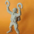 Mô hình lính nhảy dù dùng túi ni lông tái chế chơi ngoài trời - Thumbnail 3