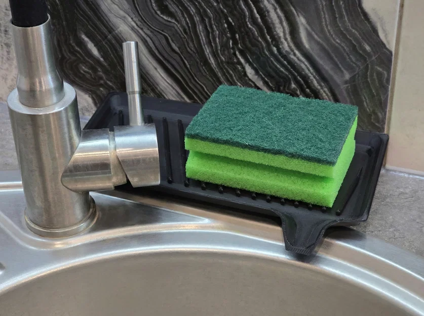 Giá đỡ bọt biển và khăn lau nhà bếp tự thoát nước - Image 2