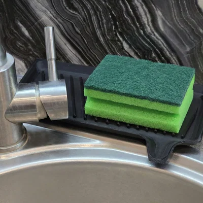 Giá đỡ bọt biển và khăn lau nhà bếp tự thoát nước