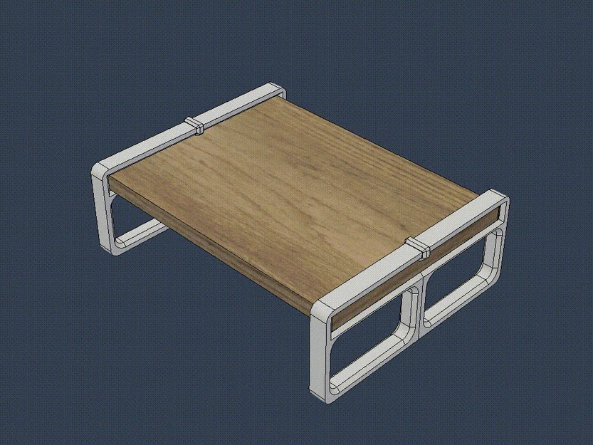 Chân kệ để bàn N°02 / Thiết kế hiện đại / In không cần support / DIY - Image 2