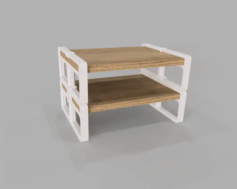 Chân kệ để bàn N°02 / Thiết kế hiện đại / In không cần support / DIY - Image 3