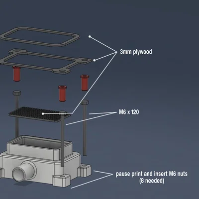 Dụng cụ Vacuum Forming gắn máy hút bụi