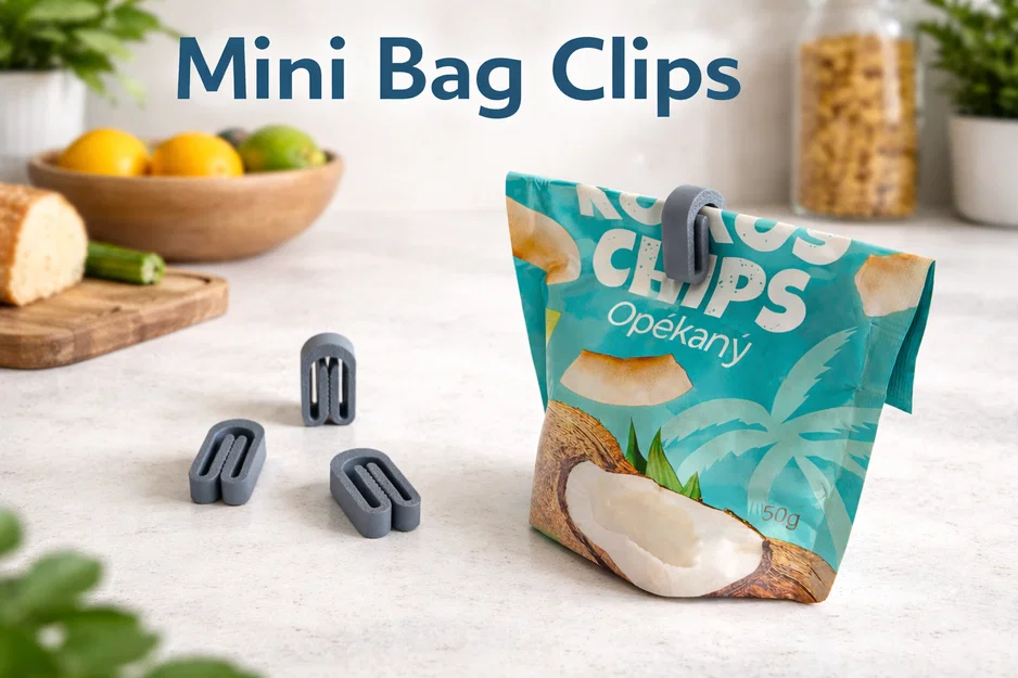 Mini Bag Clips – Kẹp miệng túi mini in 3D - Image 1
