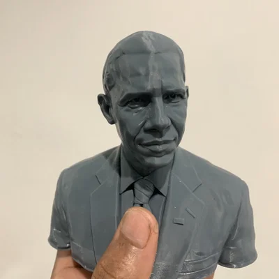 Mô hình 3D tượng bán thân Tổng thống Barack Obama tinh xảo