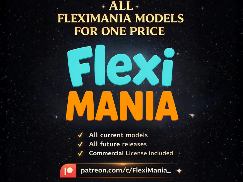 Cáo Flexi khớp nối Print-in-Place siêu dễ thương – Bản nằm ngửa - Image 3
