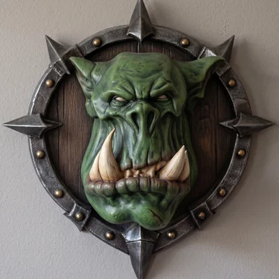 Mô hình trang trí treo tường đầu Orc (Orc Head) cực chất cho fan game