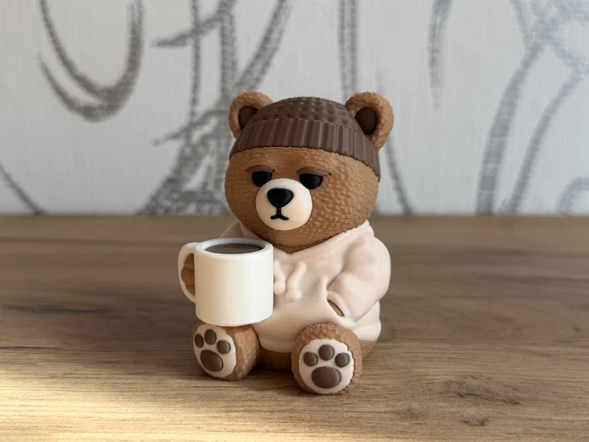 Lazy Teddybear – Gấu Teddy Lười Uống Cà Phê (Multicolor/Multipart) - Image 2