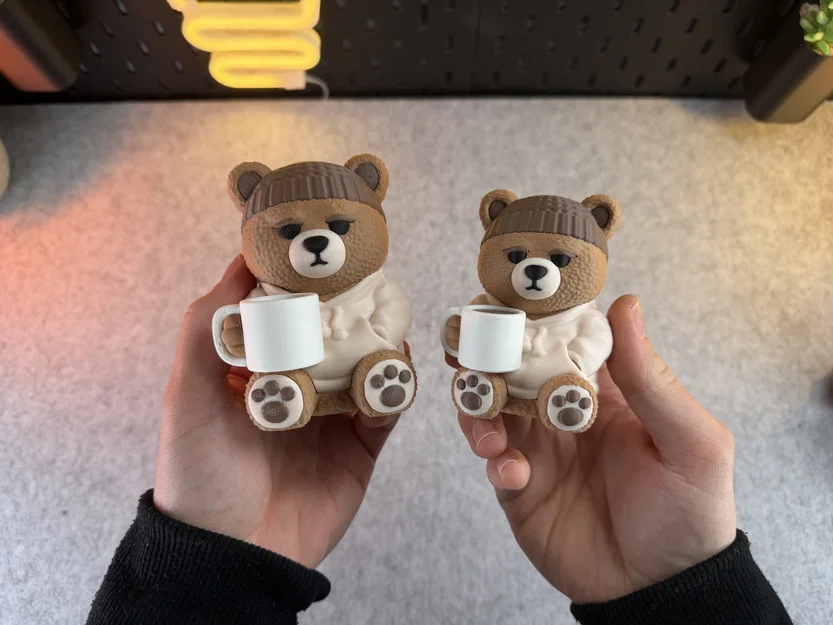 Lazy Teddybear – Gấu Teddy Lười Uống Cà Phê (Multicolor/Multipart) - Image 3