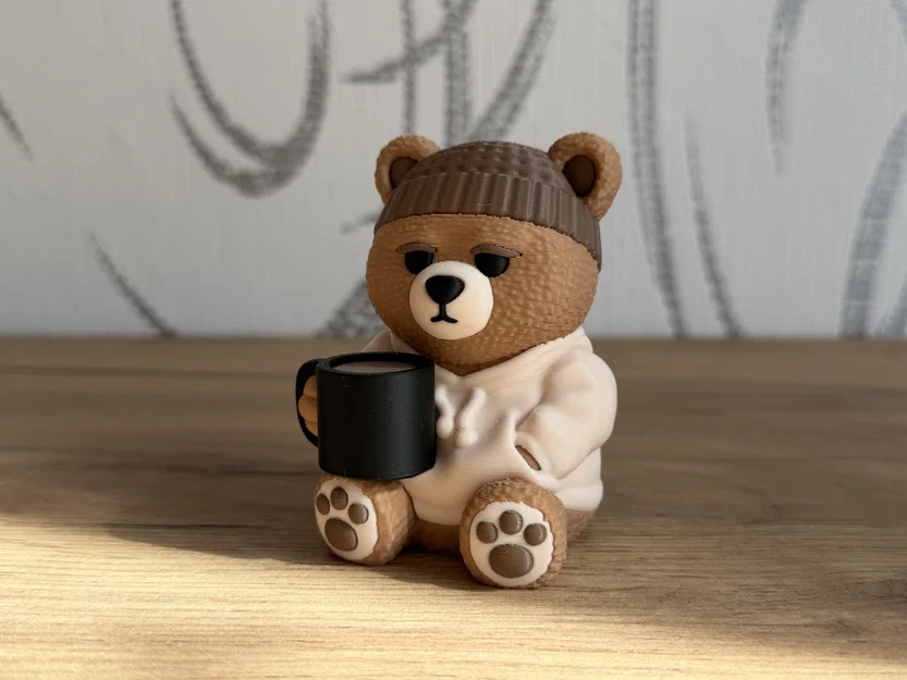 Lazy Teddybear – Gấu Teddy Lười Uống Cà Phê (Multicolor/Multipart) - Image 4