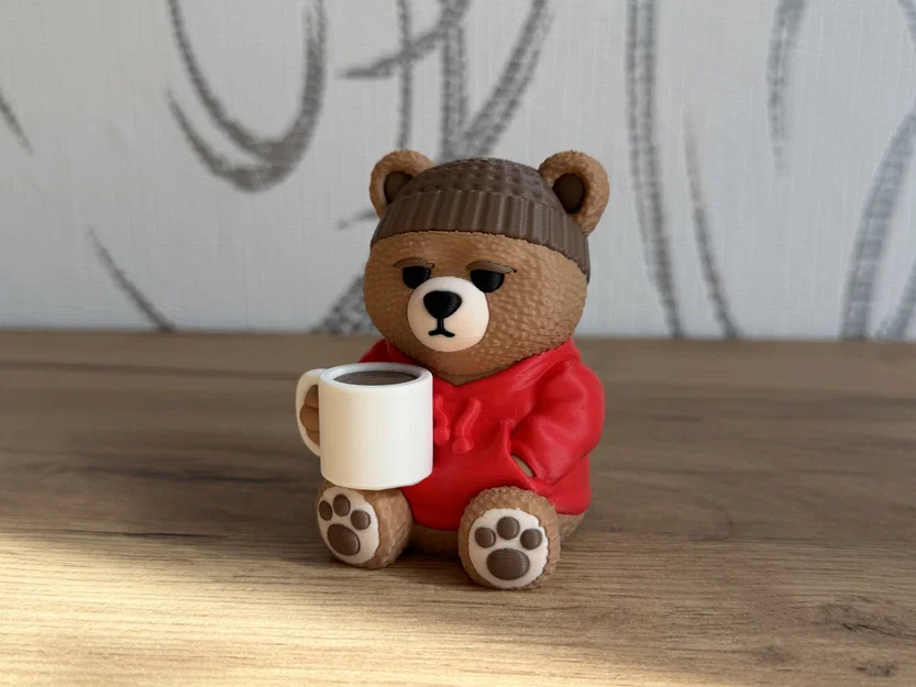 Lazy Teddybear – Gấu Teddy Lười Uống Cà Phê (Multicolor/Multipart) - Image 5