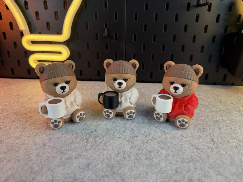 Lazy Teddybear – Gấu Teddy Lười Uống Cà Phê (Multicolor/Multipart) - Image 7
