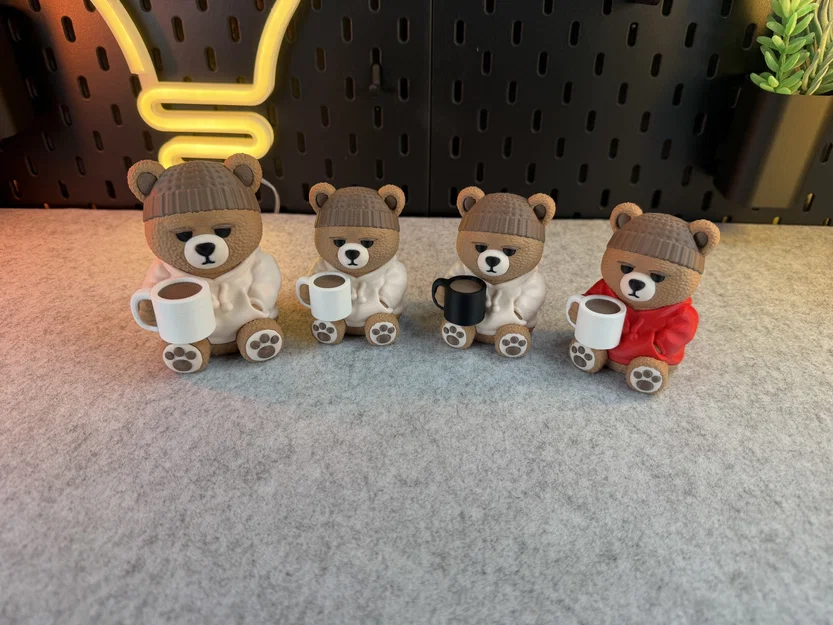 Lazy Teddybear – Gấu Teddy Lười Uống Cà Phê (Multicolor/Multipart) - Image 8