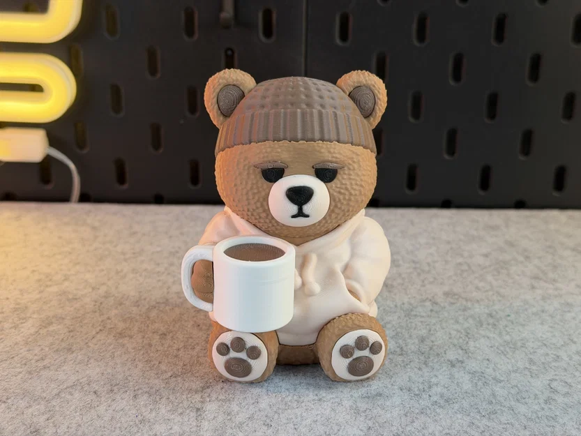 Lazy Teddybear – Gấu Teddy Lười Uống Cà Phê (Multicolor/Multipart) - Image 11