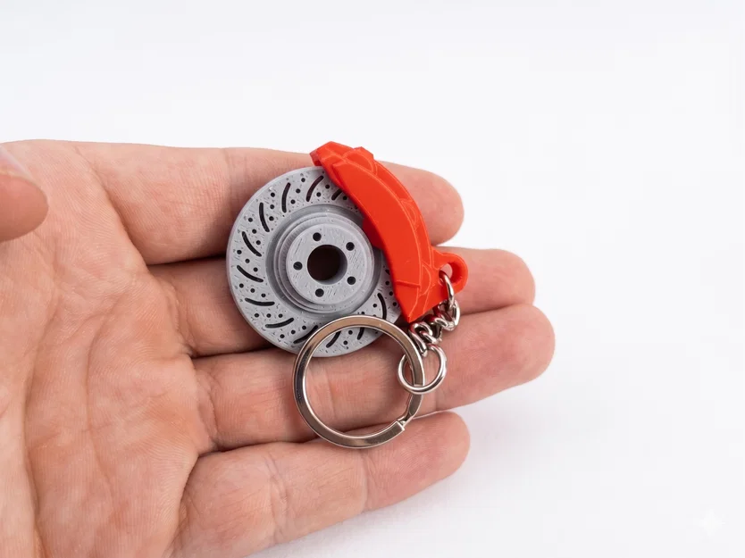 Móc khóa đĩa phanh xoay phiên bản V2 - Phụ kiện in 3D độc đáo - Image 1