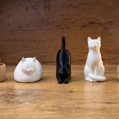 Bộ Mèo Mini Dễ Thương – 5 Mô Hình Mèo 3D In Miễn Phí