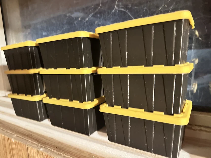 Bản replica 1:1 Home Depot/Lowes HDX Teeny Tiny Storage Tote xếp chồng/lồng - Image 2
