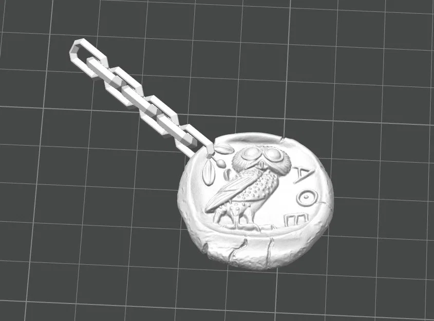 Đồng xu Tetradrachma Cú Athena có hốc nam châm hoặc móc khóa - Image 4