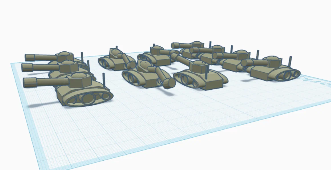 Bộ sưu tập mô hình xe tăng 3D nhiều kiểu dáng (Tanks Model) - Image 1