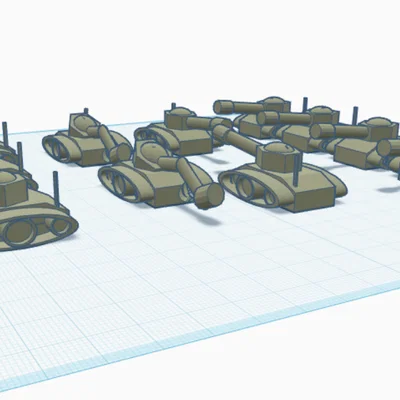 Bộ sưu tập mô hình xe tăng 3D nhiều kiểu dáng (Tanks Model)