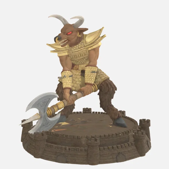 Mô hình tượng Minotaur 3D từ game kinh điển Heroes of Might and Magic - Image 1
