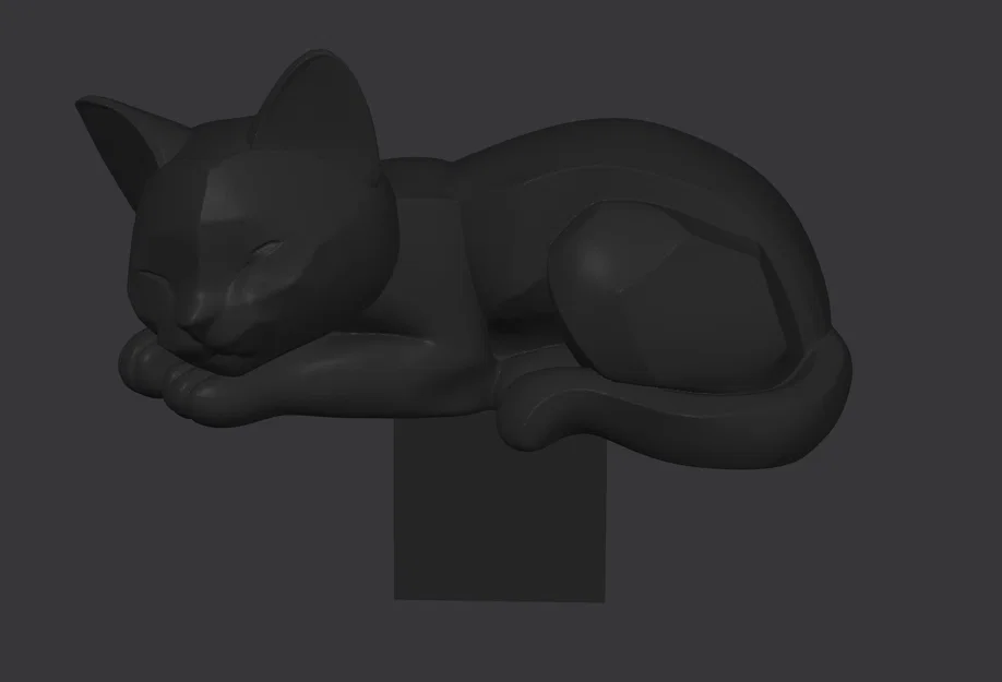Mèo ngủ Low Poly có Clip kẹp - Image 1