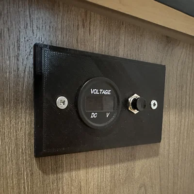 Mặt nạ (faceplate) đồng hồ đo điện áp số (Digital Voltmeter)