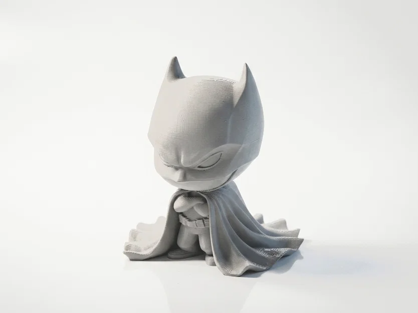 Tượng Batman Chibi Dễ Thương – Mẫu 3D Printable Siêu Anh Hùng (STL) - Image 1