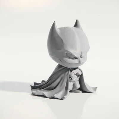 Tượng Batman Chibi Dễ Thương – Mẫu 3D Printable Siêu Anh Hùng (STL)