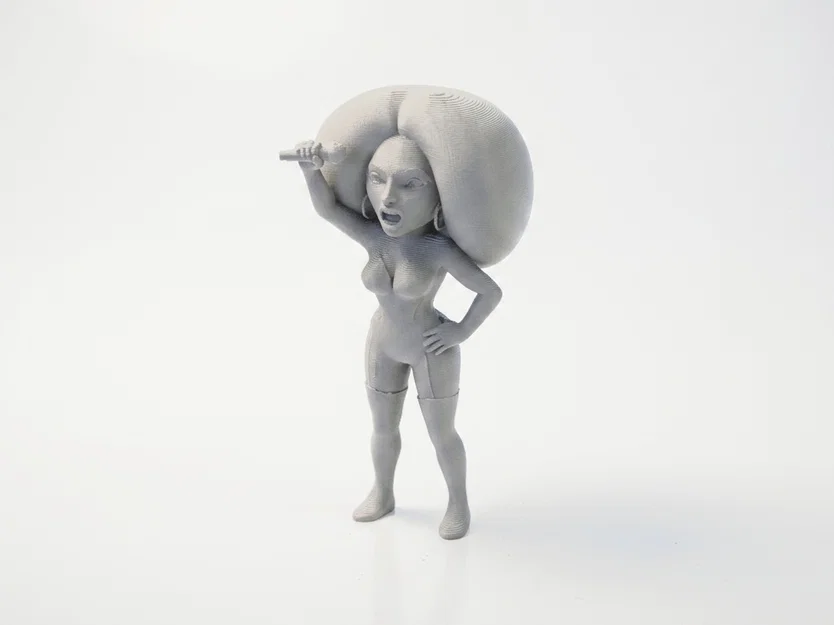 Mô hình in 3D Chibi Beyonce – Figurine nhân vật dễ thương (STL) - Image 1