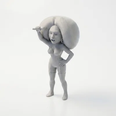 Mô hình in 3D Chibi Beyonce – Figurine nhân vật dễ thương (STL)
