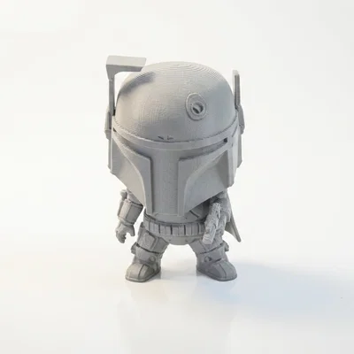 Mô Hình Chibi Boba Fett Star Wars In 3D (STL) Trưng Bày