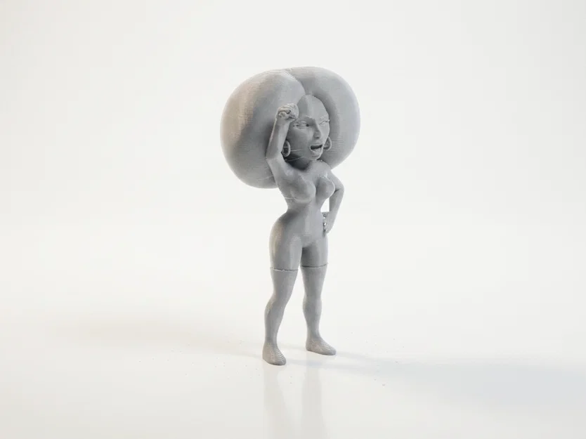 Mô hình in 3D Chibi Beyonce – Figurine nhân vật dễ thương (STL) - Image 3