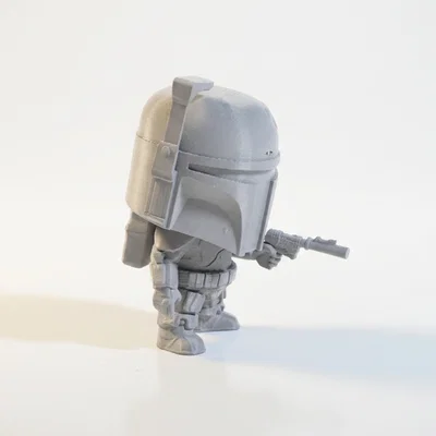 Mô Hình Chibi Boba Fett Star Wars In 3D (STL) Trưng Bày