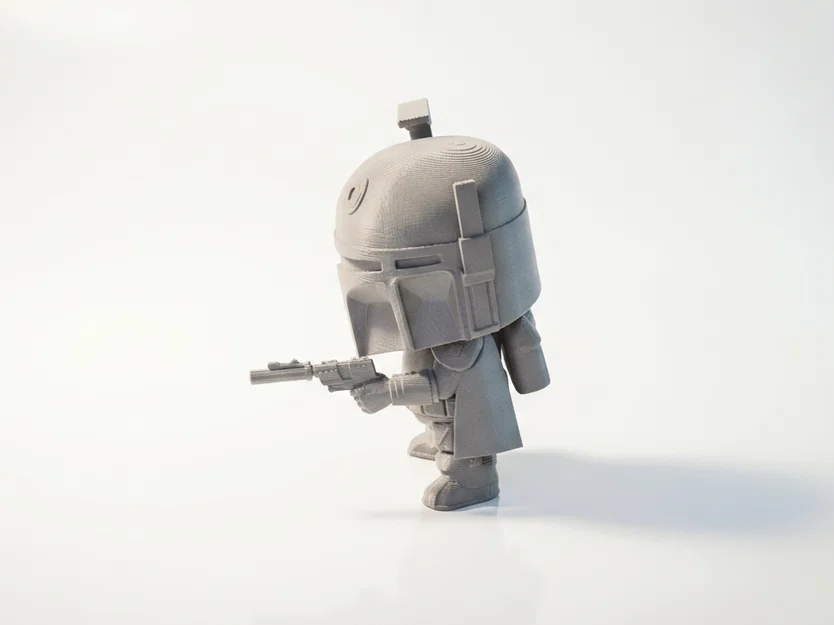Mô Hình Chibi Boba Fett Star Wars In 3D (STL) Trưng Bày - Image 4