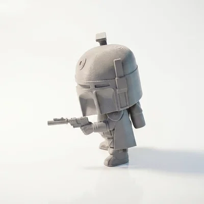 Mô Hình Chibi Boba Fett Star Wars In 3D (STL) Trưng Bày