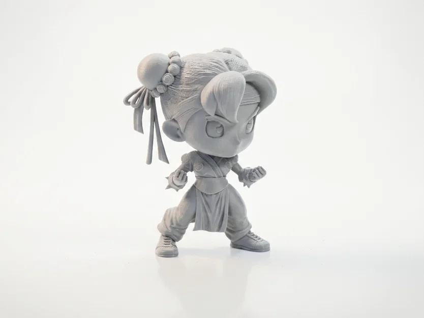 Mô hình chibi Chun Li dễ thương – figurine 3D printable (STL) - Image 2