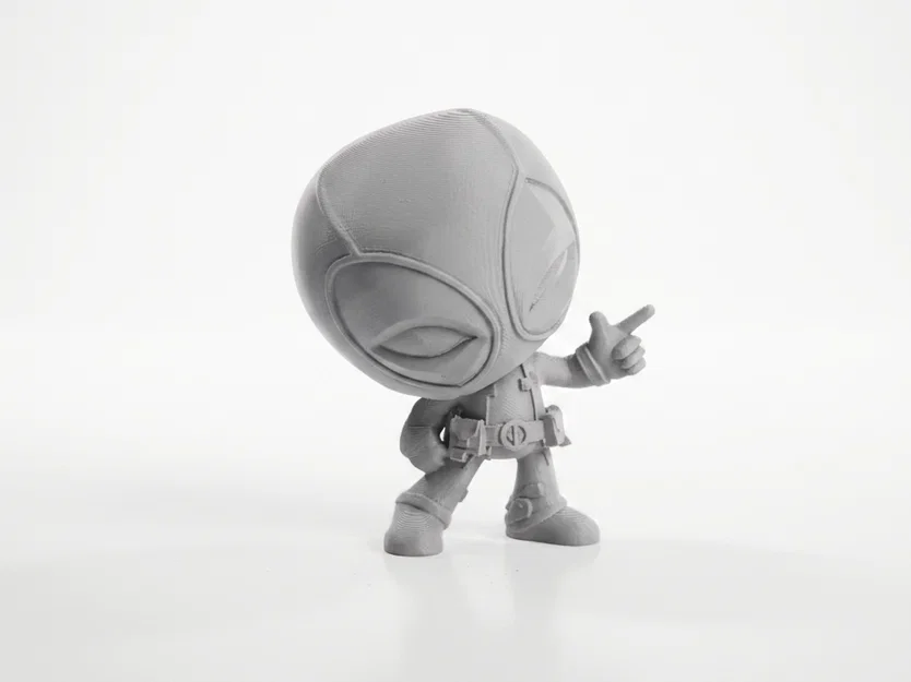 Tượng Chibi Deadpool Chỉ Tay – 3D Printable - Image 1