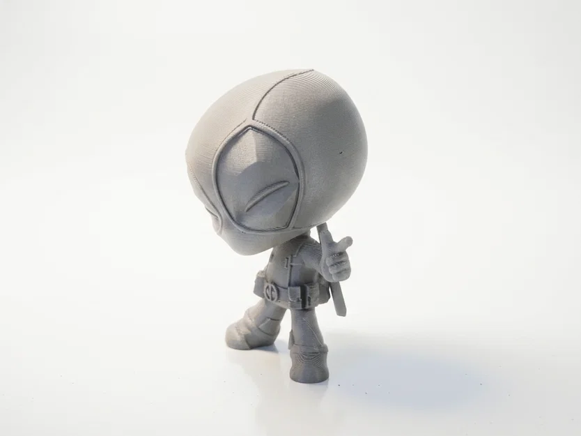 Tượng Chibi Deadpool Chỉ Tay – 3D Printable - Image 2