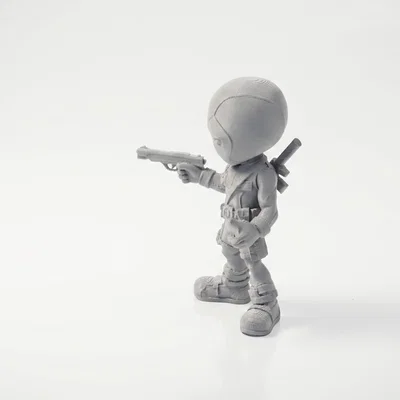 Mô Hình Chibi Deadpool Dễ Thương - Figurine 3D Printable (STL)
