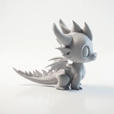 Mô hình 3D In Được: Tượng Rồng Chibi Dễ Thương (Cute Character Figurine)
