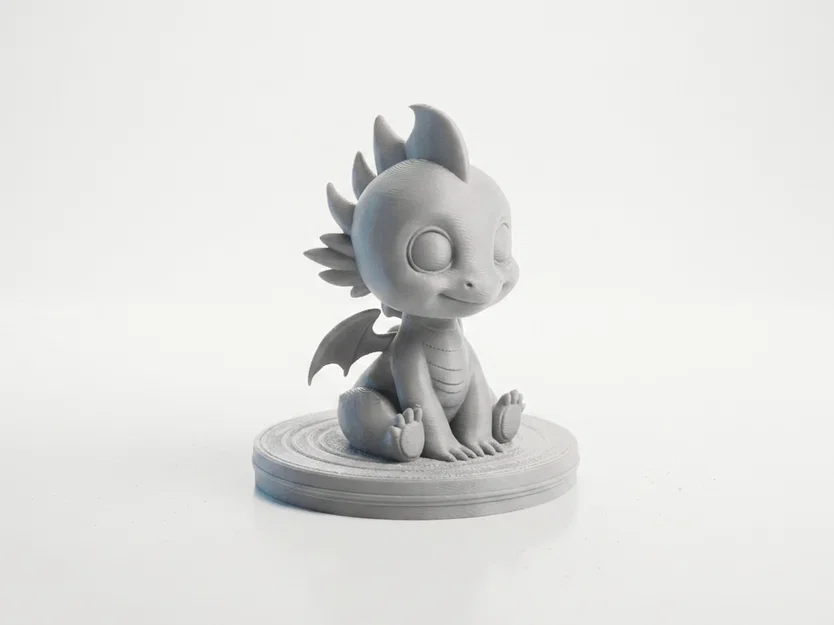 Tượng Rồng Chibi Dễ Thương Sưu Tầm – Mẫu 3D In Được - Image 1